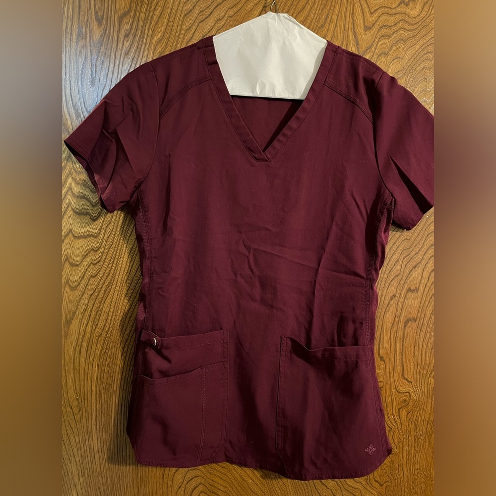 Maroon Women's Scrub Top